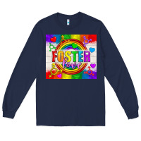 Navy Foster Love LGBTQ+ Tumbler Long Sleeve Tee - BundleAndBundleShop