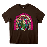 Chocolate Brown san judas rainbow Heavy Core Tee - JahusDesignShop