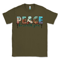 Army Green peace be with you cross Classic Tee - NancyCooperArtShop