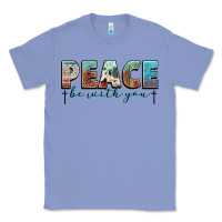 Colony Blue peace be with you cross Classic Tee - NancyCooperArtShop