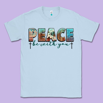 Peace Be With You Cross Classic Tee Designed By Nancycooperartshop