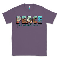 Lavender peace be with you cross Classic Tee - NancyCooperArtShop