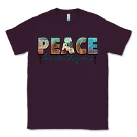 Plum peace be with you cross Classic Tee - NancyCooperArtShop