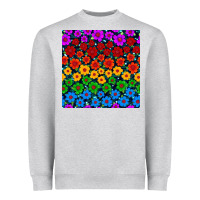 Heather Grey Pride lgbtq flowers seamless pattern Heavyweight Sweatshirt - BundleAndBundleShop