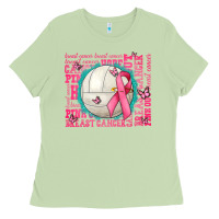 Matcha pink out breast cancer volleyballs Ladies Tee - AdoDesignShop