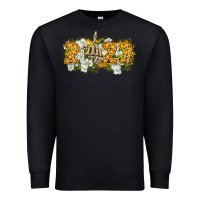 Black 2023 skeleton middle finger new year Premium Sweatshirt - CowGirlArtShop