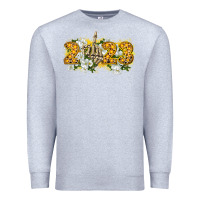 Heather Grey 2023 skeleton middle finger new year Premium Sweatshirt - CowGirlArtShop
