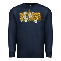 Navy 2023 skeleton middle finger new year Premium Sweatshirt - CowGirlArtShop