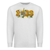 Oatmeal Heather 2023 skeleton middle finger new year Premium Sweatshirt - CowGirlArtShop