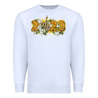 White 2023 skeleton middle finger new year Premium Sweatshirt - CowGirlArtShop
