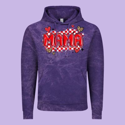 Valentine Mama Vintage Hoodie Designed By Maliassmallbusiness