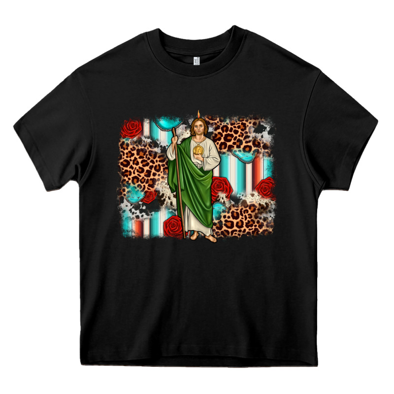 San Judas Leopard Cowhide Background Heavy Core Tee by JahusDesignShop | Teevron