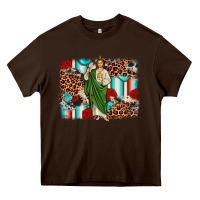 Chocolate Brown san judas leopard cowhide background Heavy Core Tee - JahusDesignShop