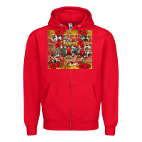 Red Viva Mexico Zipper Hoodie - texasbilliewilder
