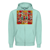 Seafoam Viva Mexico Zipper Hoodie - texasbilliewilder