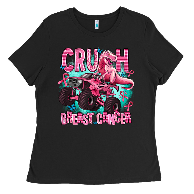 Crush Breast Cancer Ladies Tee by AdoDesignShop | Teevron