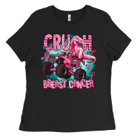 Black crush breast cancer Ladies Tee - AdoDesignShop