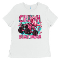 White crush breast cancer Ladies Tee - AdoDesignShop