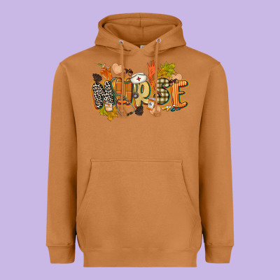 Fall Nurse Heavyweight Hoodie Designed By Cowgirlartshop