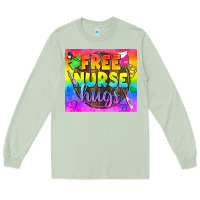 Matcha Free Nurse Hugs LGBTQ+ Tumbler Long Sleeve Tee - BundleAndBundleShop
