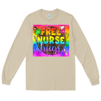 Mushroom Free Nurse Hugs LGBTQ+ Tumbler Long Sleeve Tee - BundleAndBundleShop