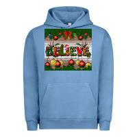 Pigment Pebble Blue Christmas Believe Urban Hoodie - BundleAndBundleShop