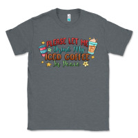 Charcoal Heather please let me drink my iced coffee in peace Classic Tee - MaliasSmallBusiness