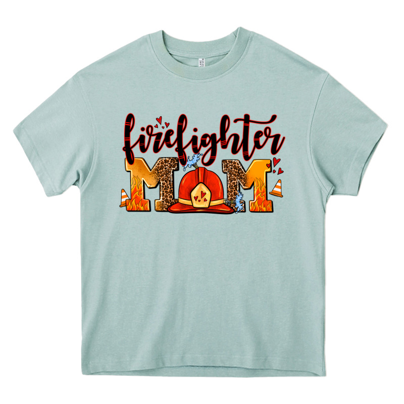 Firefighter  Mom Heavy Core Tee by AdoDesignShop | Teevron