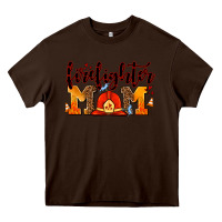 Chocolate Brown firefighter  mom Heavy Core Tee - AdoDesignShop