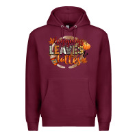 Burgundy leaves and lattes Premium Hoodie - CowGirlArtShop