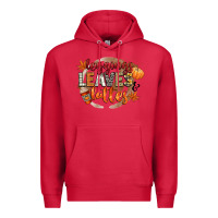 Cardinal leaves and lattes Premium Hoodie - CowGirlArtShop