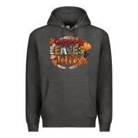 Charcoal Heather leaves and lattes Premium Hoodie - CowGirlArtShop