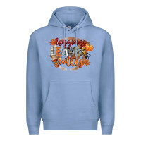 Colony Blue leaves and lattes Premium Hoodie - CowGirlArtShop