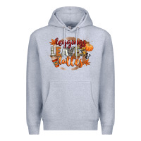 Heather Grey leaves and lattes Premium Hoodie - CowGirlArtShop