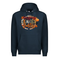 Navy leaves and lattes Premium Hoodie - CowGirlArtShop