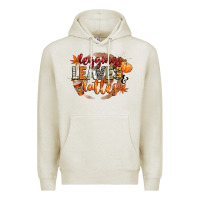 Oatmeal Heather leaves and lattes Premium Hoodie - CowGirlArtShop