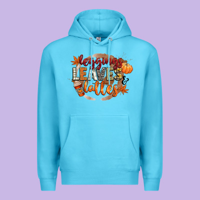 Leaves And Lattes Premium Hoodie Designed By Cowgirlartshop