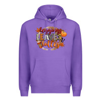 Purple leaves and lattes Premium Hoodie - CowGirlArtShop