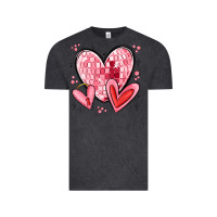 Vintage Black valentines hearts Vintage Tee - MaliasSmallBusiness