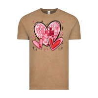Vintage Coffee valentines hearts Vintage Tee - MaliasSmallBusiness