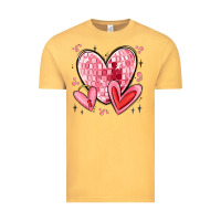 Vintage Mustard valentines hearts Vintage Tee - MaliasSmallBusiness