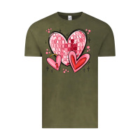 Vintage Olive valentines hearts Vintage Tee - MaliasSmallBusiness