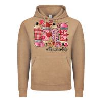 Vintage Coffee valentines day teacher life Vintage Hoodie - MaliasSmallBusiness