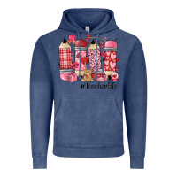 Vintage Denim valentines day teacher life Vintage Hoodie - MaliasSmallBusiness