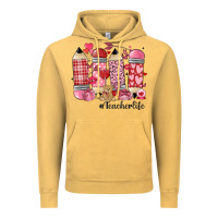 Vintage Mustard valentines day teacher life Vintage Hoodie - MaliasSmallBusiness