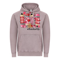 Vintage Zinc valentines day teacher life Vintage Hoodie - MaliasSmallBusiness