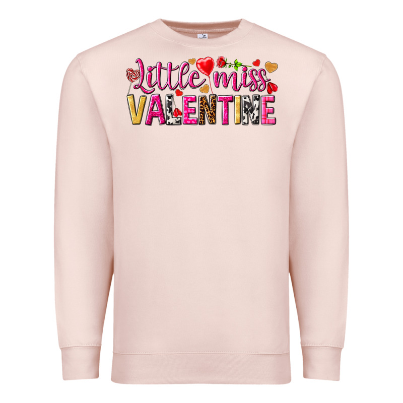 Little Miss Valentine Premium Sweatshirt by HowdyJamesFarm | Teevron