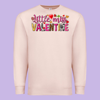 Little Miss Valentine Premium Sweatshirt Designed By Howdyjamesfarm