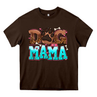 Chocolate Brown dog mama Heavy Core Tee - AdoDesignShop