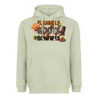 Matcha flannels boots and bonfires Heavyweight Hoodie - CowGirlArtShop